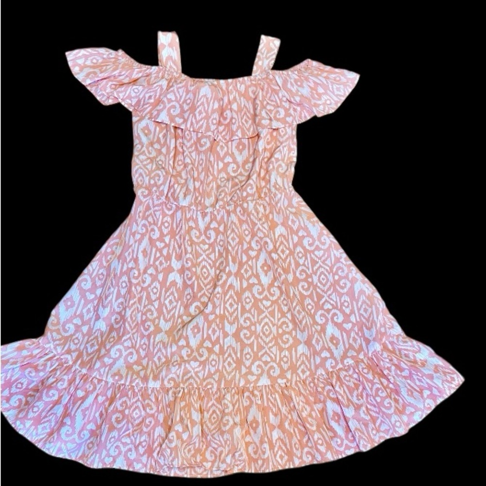 Pink Patterned Kids Dress
